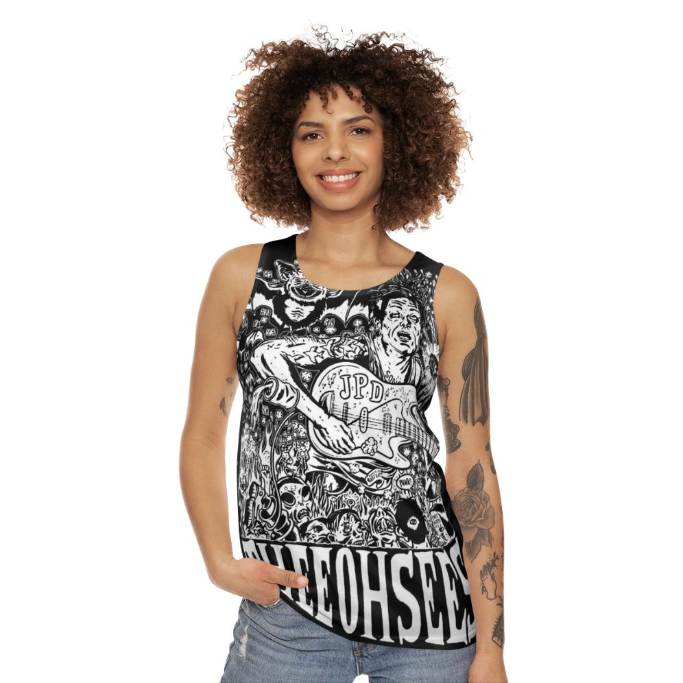 Psychedelic Unisex Tank Top with Thee Oh Sees Music Merch - women