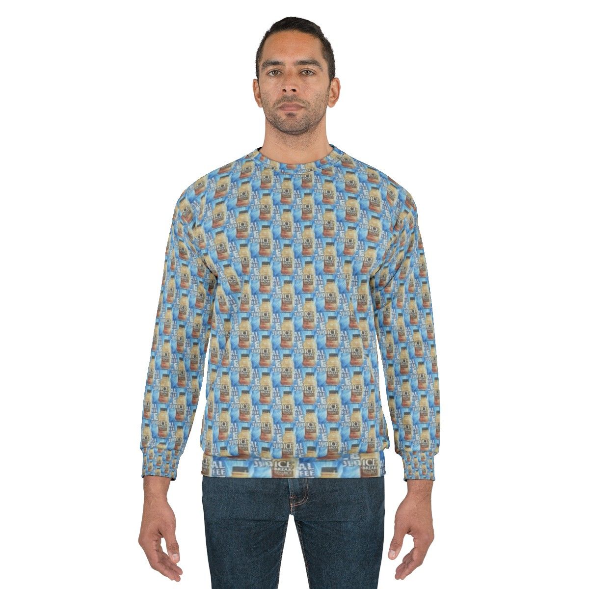 Ice Break Sweatshirt with Iced Coffee Design - men