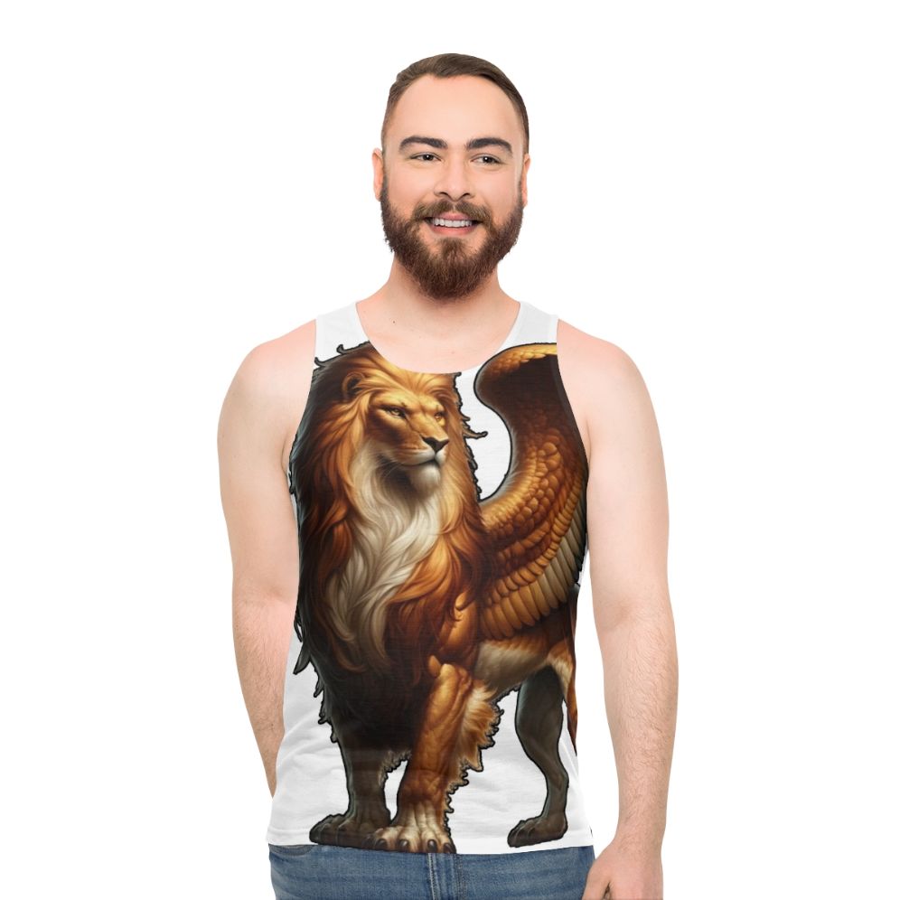 Grrrifin Unisex Tank Top featuring a legendary griffin - men