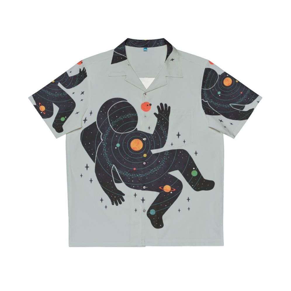 Cosmic Exploration Hawaiian Shirt with space-themed print