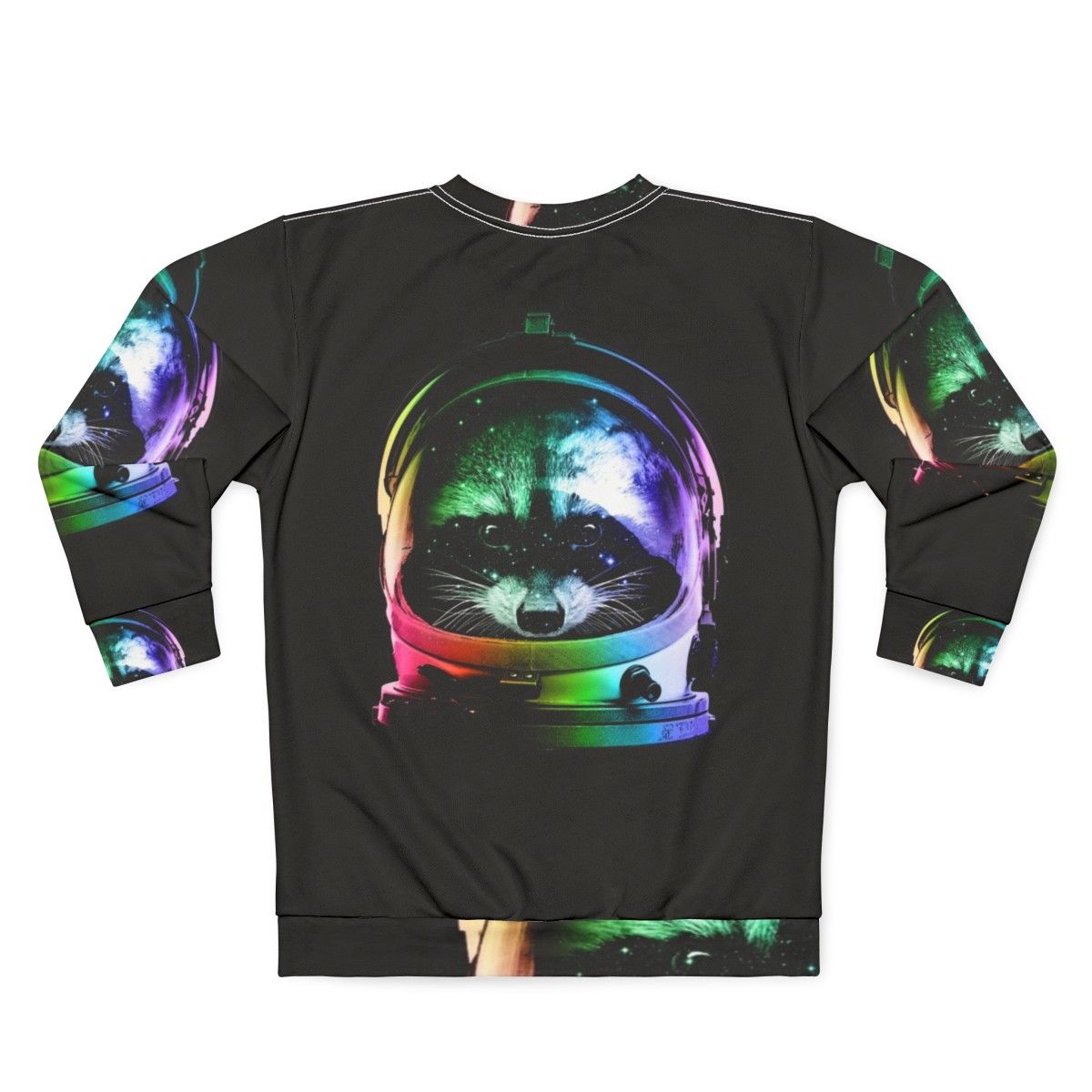 Astronaut Raccoon Sweatshirt - Cosmic Creature Design - Back