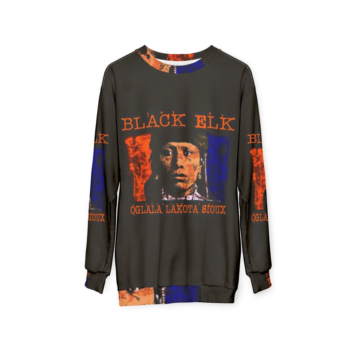 Oglala Lakota Sioux Black Elk Native American Sweatshirt - hanging