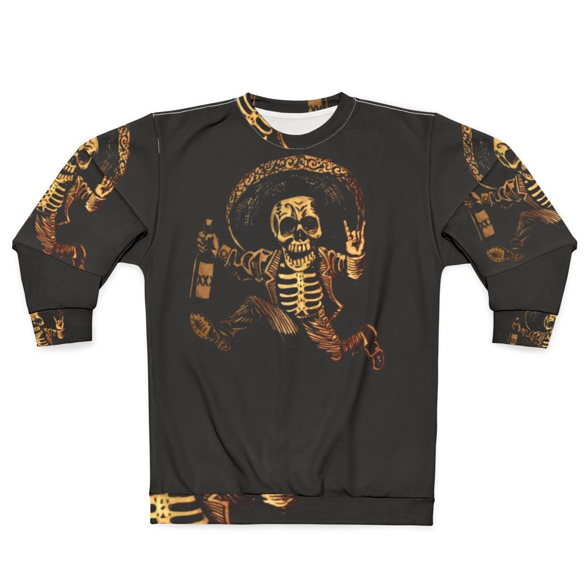 Posada Day Of The Dead Outlaw Sweatshirt with Mexican Folk Art Design