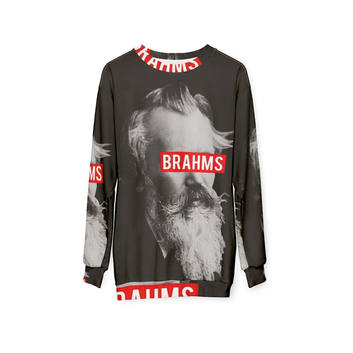 Brahms classical music sweatshirt - hanging