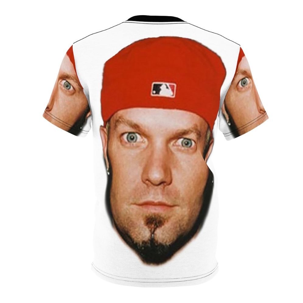 All-over print t-shirt featuring the iconic image of Fred Durst, the frontman of the legendary nu metal band Limp Bizkit. - Back