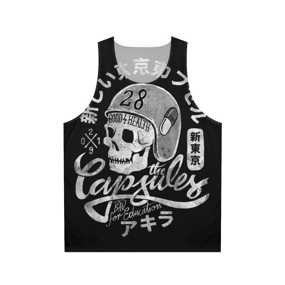 Cyberpunk inspired unisex tank top with capsules graphic