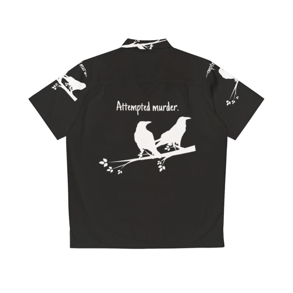 Attempted Murder Design Hawaiian Bird Shirt - Back