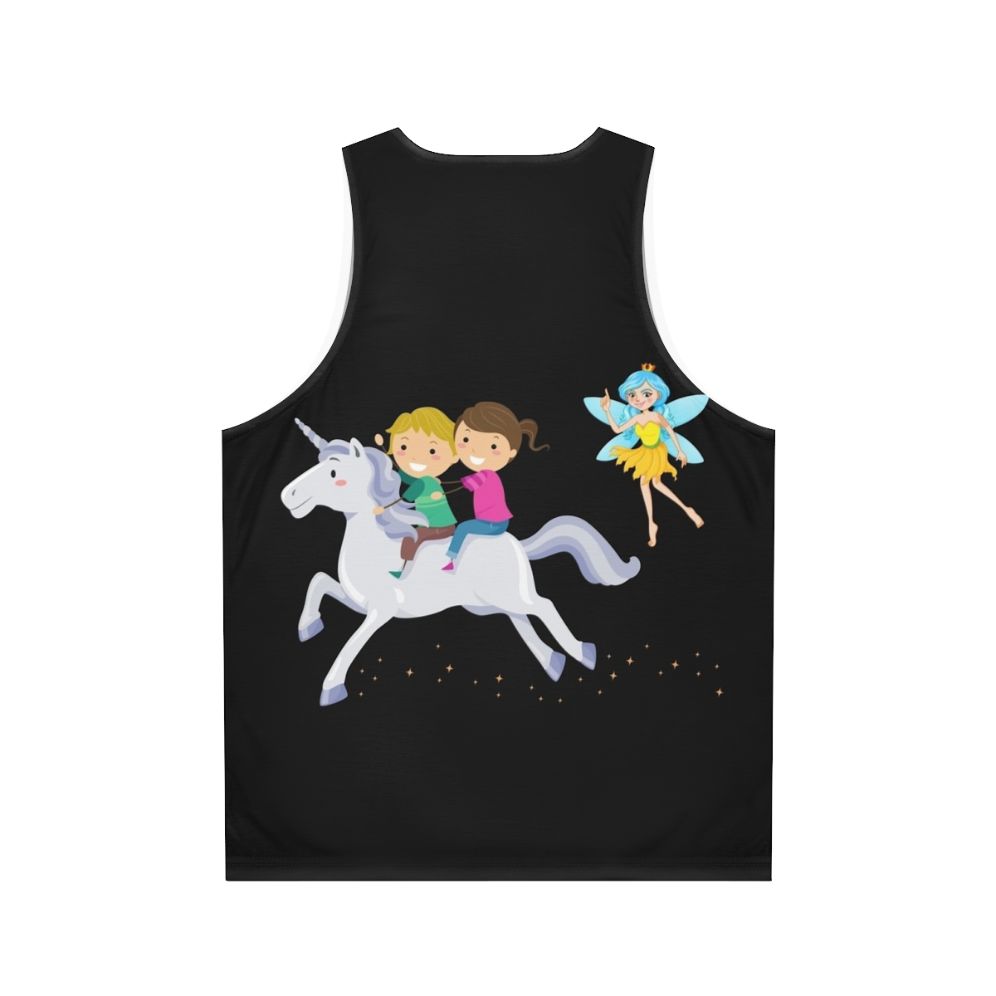 Unisex tank top with fantasy animal and lightning dragon design - Back