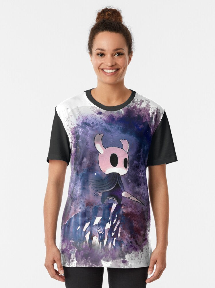 Hollow Knight graphic t-shirt featuring the protagonist of the popular indie video game - Women