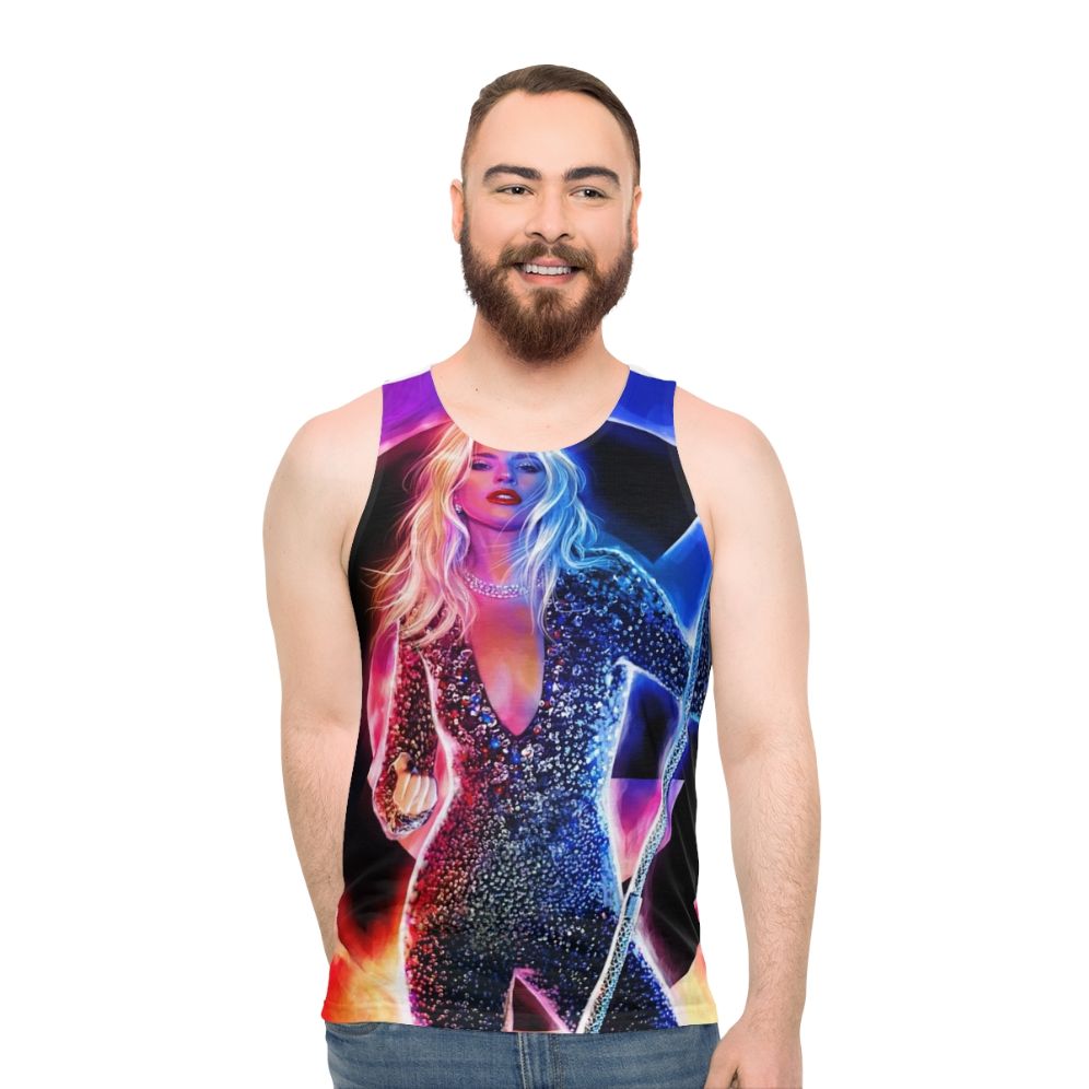 Neon music unisex tank top - men