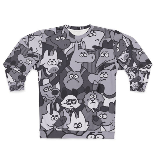 Cosmic Fury: Universe Sweatshirt with Furry Animal Designs