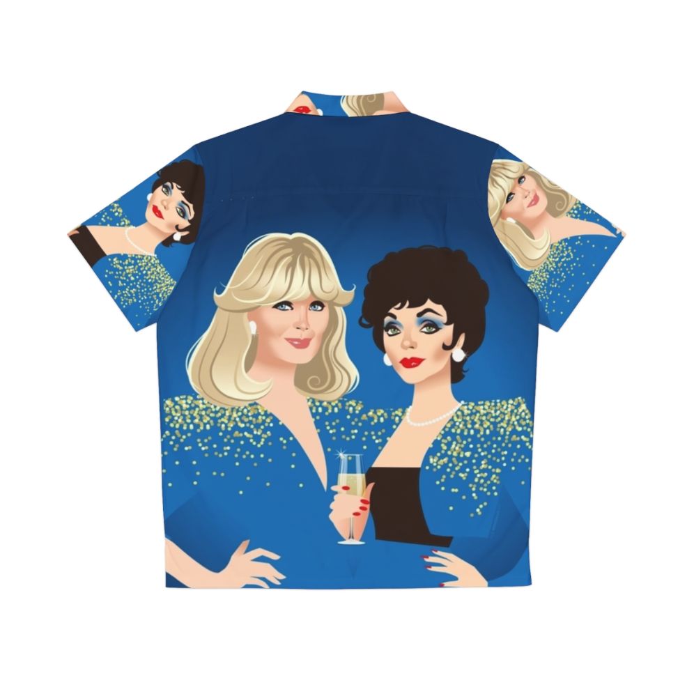 joan collins vs linda evans dynasty tv show hawaiian shirt - Back