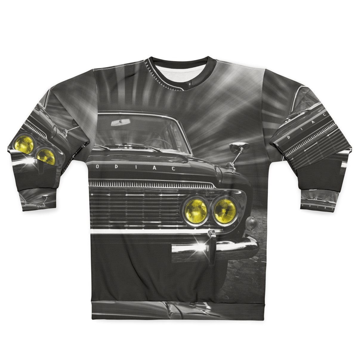 Vintage Zodiac Sweatshirt with Classic Ford Zephyr Car