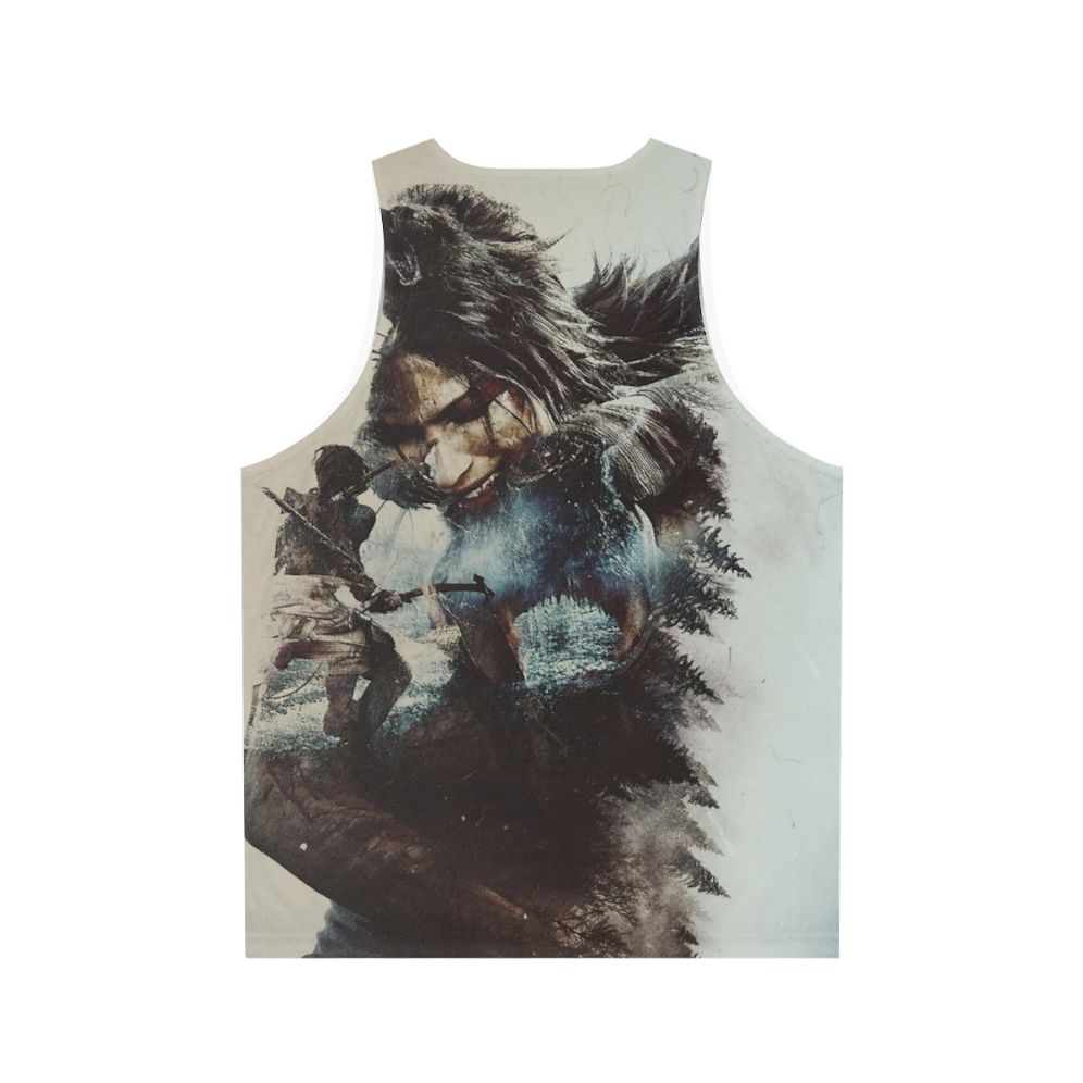 Lara Croft Winter Edition Unisex Gaming Tank Top - Back