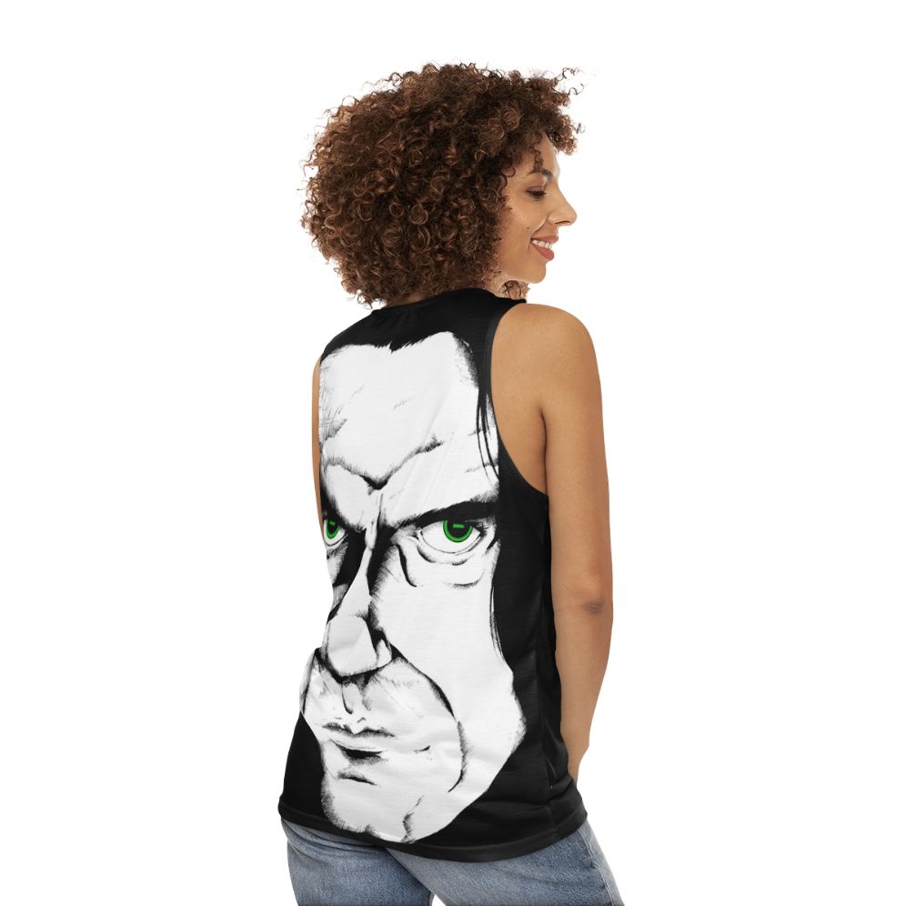 Type O Negative inspired goth metal unisex tank top - women back