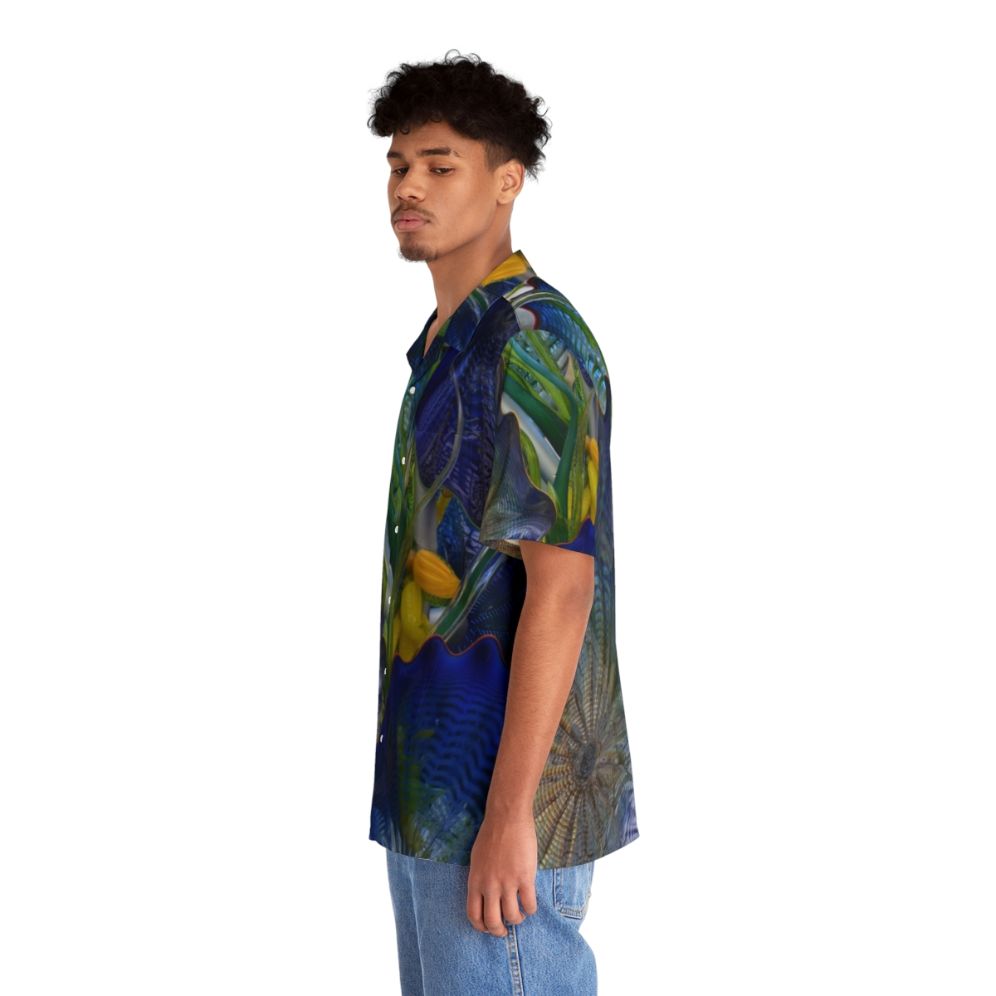 Chihuly inspired abstract glass Hawaiian shirt - People Left