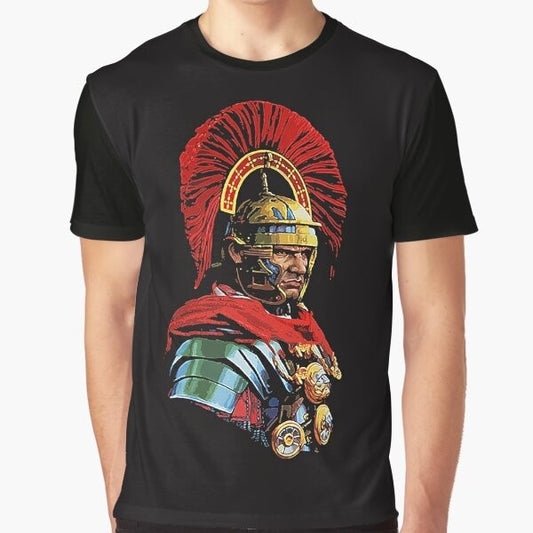 Roman centurion portrait graphic t-shirt