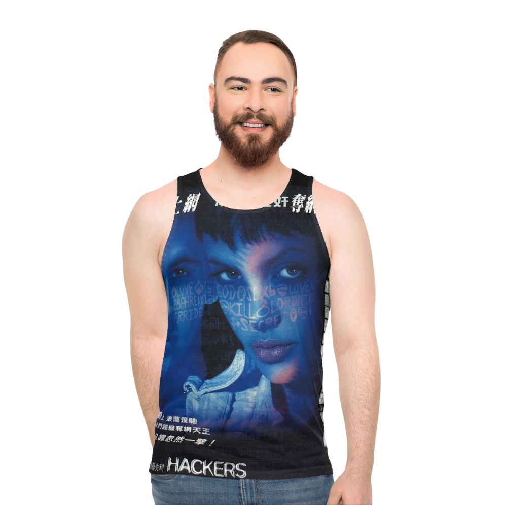 Hackers 1995 movie poster unisex tank top - men