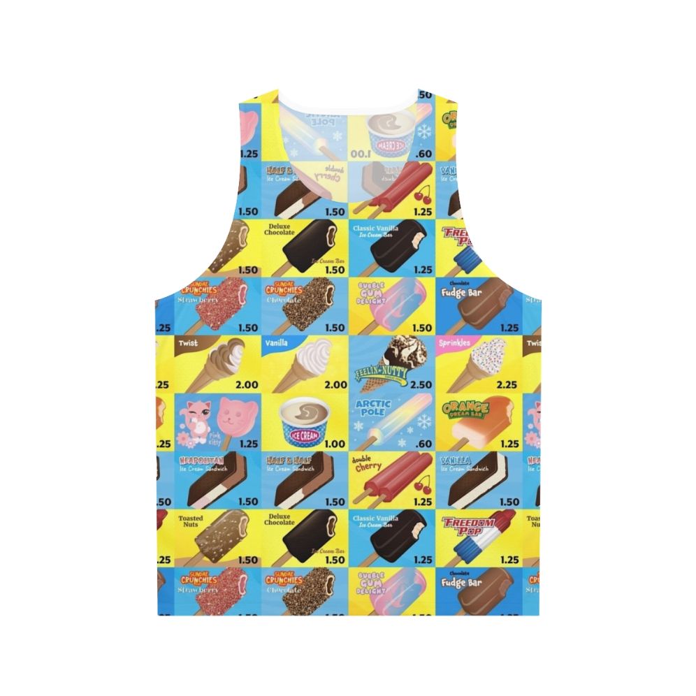 Vintage Ice Cream Truck Menu Unisex Tank Top