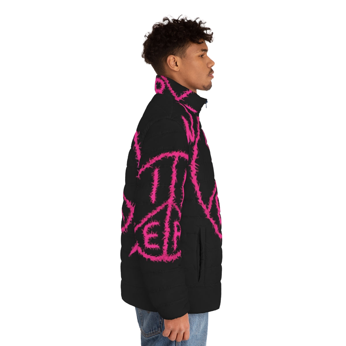 Wipers Band Logo Classic Puffer Jacket - men side right