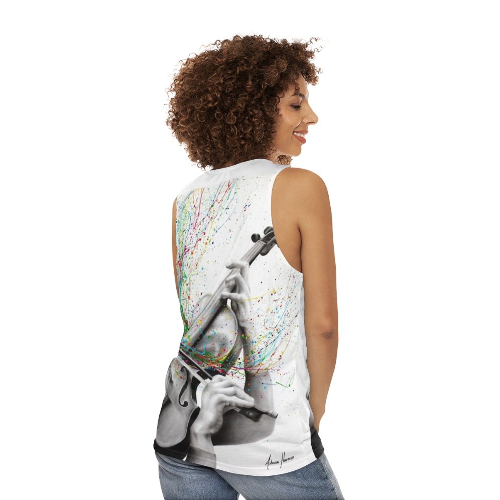 Violin Solo Unisex Tank Top - women back