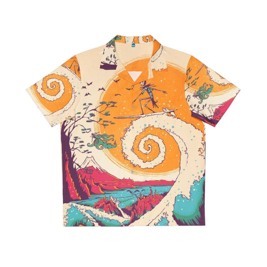 Surf Before Christmas Hawaiian Shirt with Nightmare Before Christmas Inspired Graphic