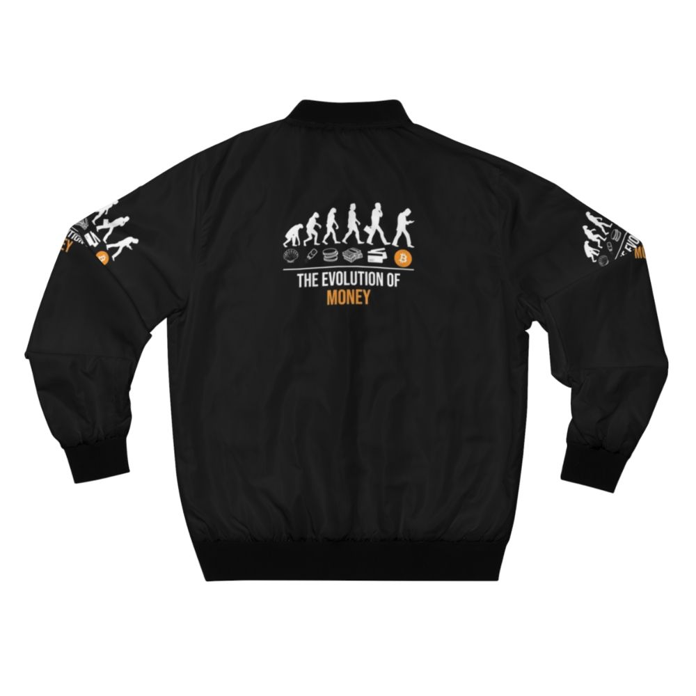 Bitcoin Cryptocurrency Evolution Money Bomber Jacket - Back