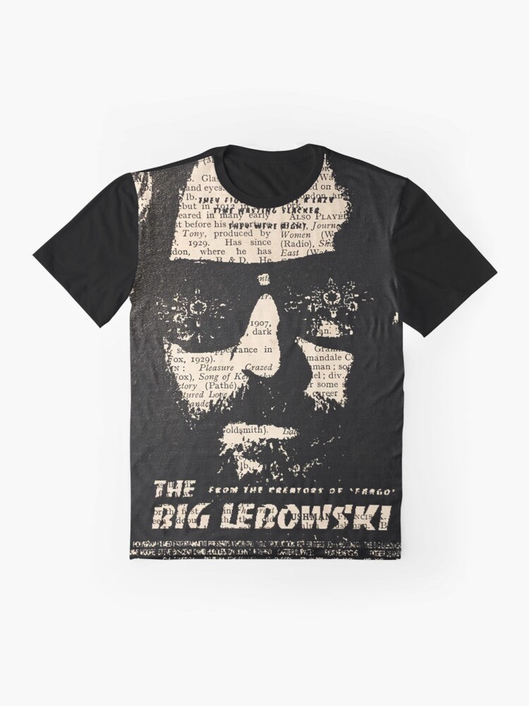 The Big Lebowski Coen Brothers Graphic T-Shirt featuring the iconic characters from the classic film - Flat lay