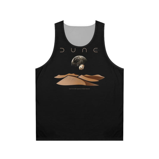 Dune landscape unisex tank top featuring the moons of Arrakis