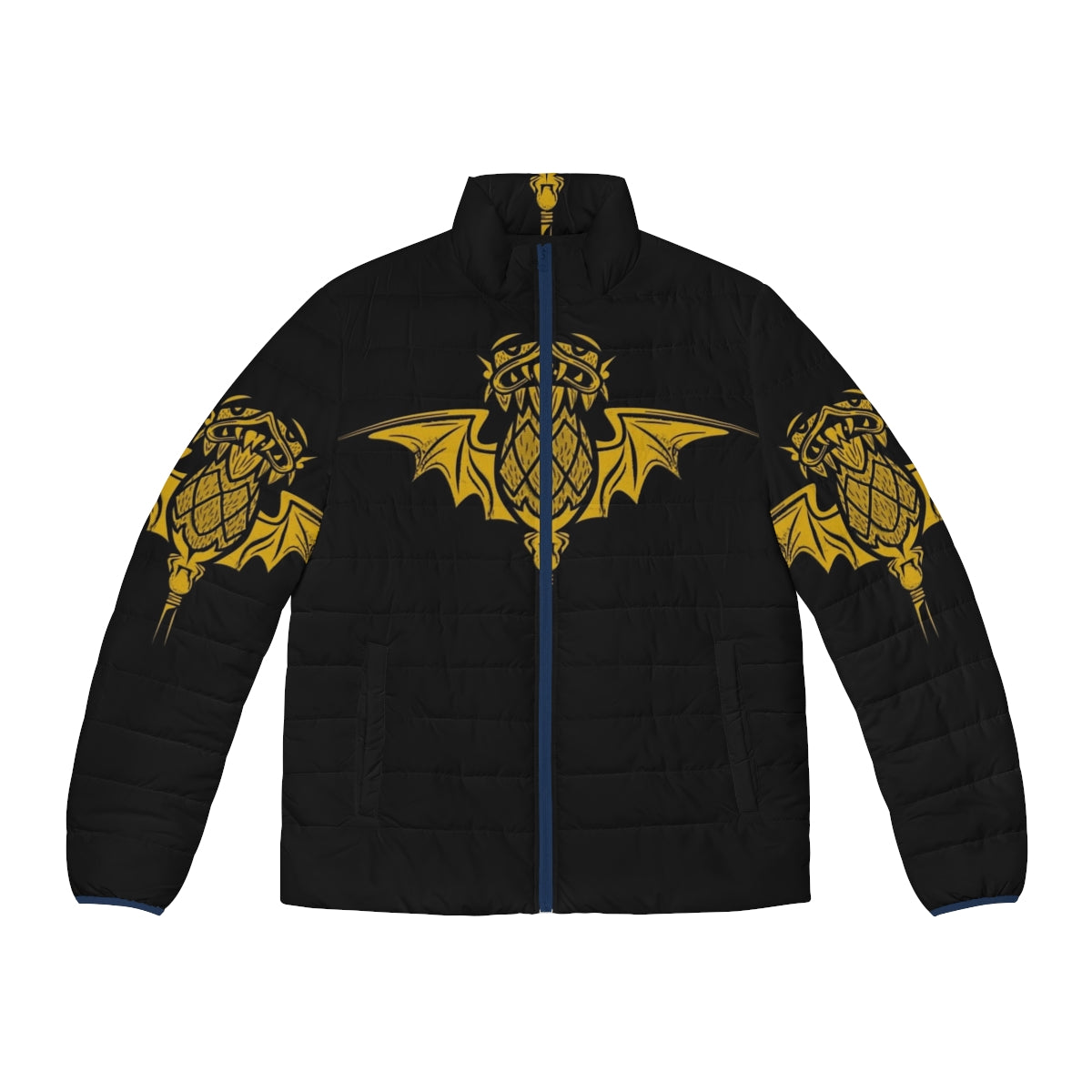 Haunted Mansion Bat Puffer Jacket - Disney-inspired Halloween apparel with a spooky bat design