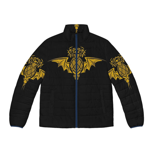 Haunted Mansion Bat Puffer Jacket - Disney-inspired Halloween apparel with a spooky bat design