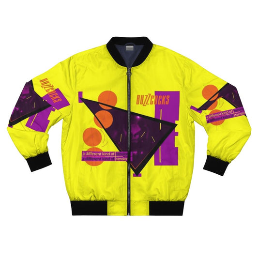 "Tension" bomber jacket featuring Buzzcocks-inspired punk rock design