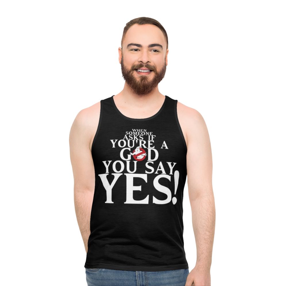 Ghostbusters "Are You a God?" Unisex Tank Top - men