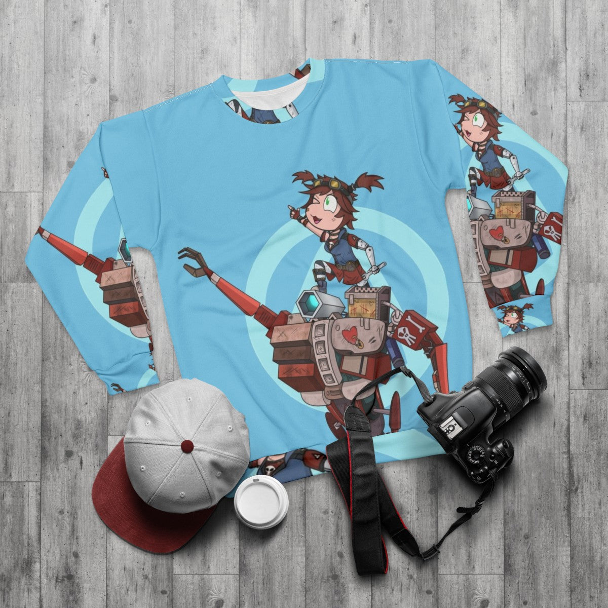 Borderlands 2 Gaige Sweatshirt featuring Deathtrap - flat lay