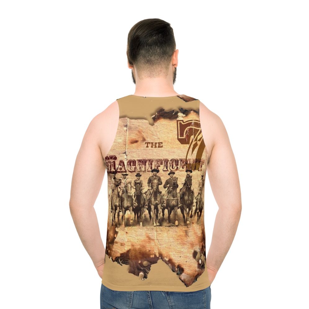 Vintage Western Cowboy Movie Actor Tank Top - men back