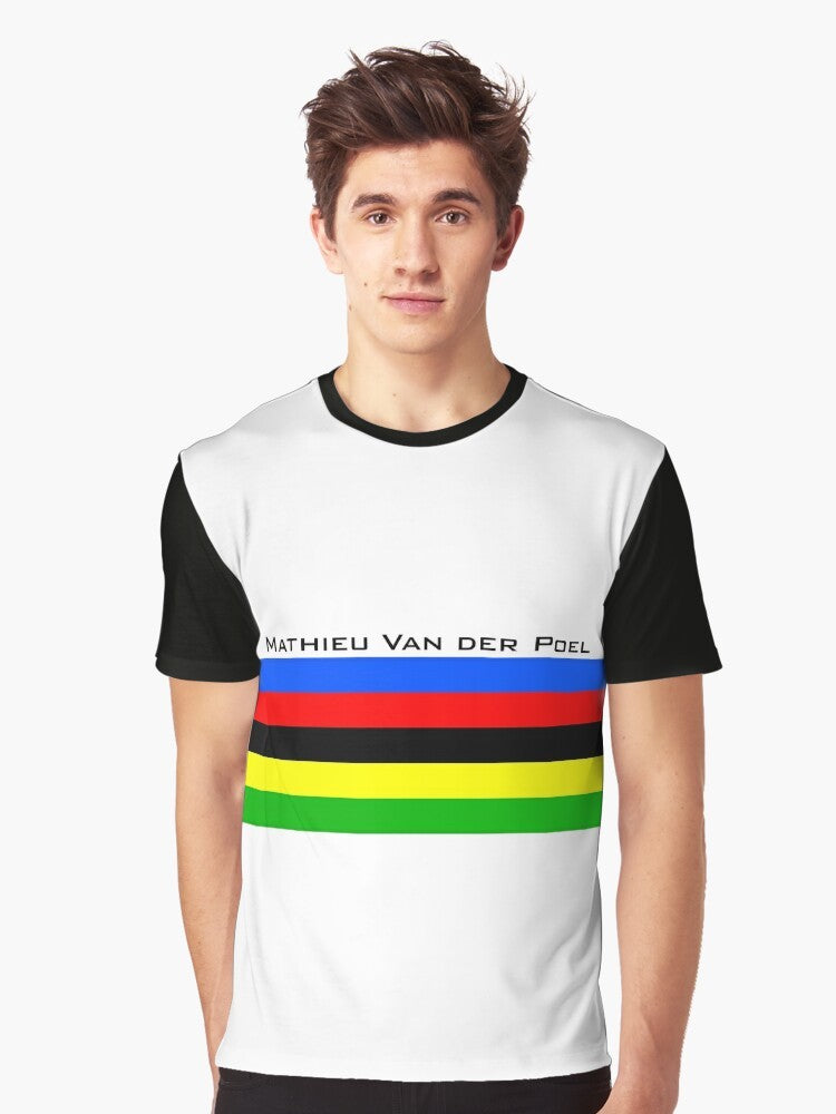 Mathieu Van der Poel World Champion Graphic Cycling T-Shirt - Men