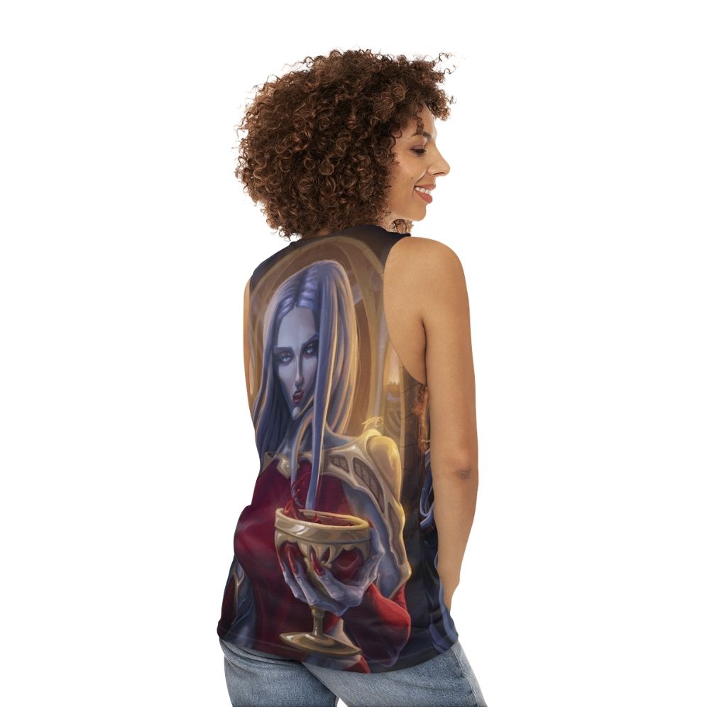 Carmilla Castlevania Dark Fantasy Unisex Tank Top - women back