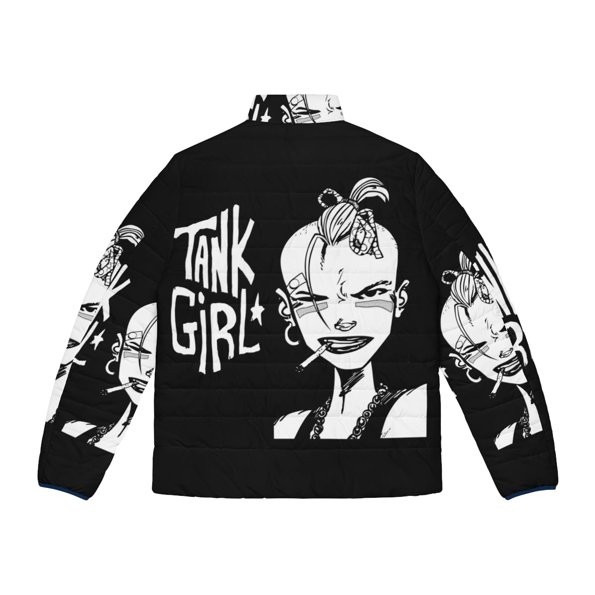 Punk Tank Girl Puffer Jacket - Stylish and Warm Winter Jacket for Women - Back