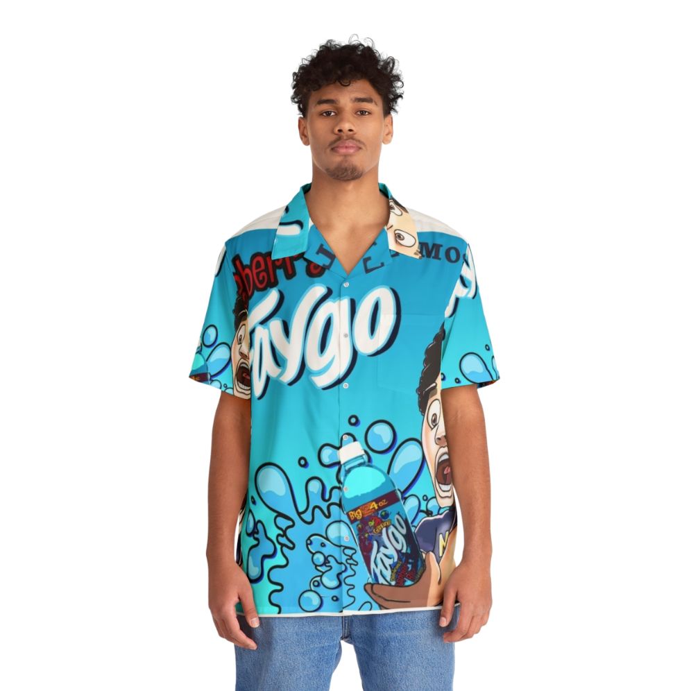 Blueberry Faygo Lil Mosey Hawaiian Shirt - People Front