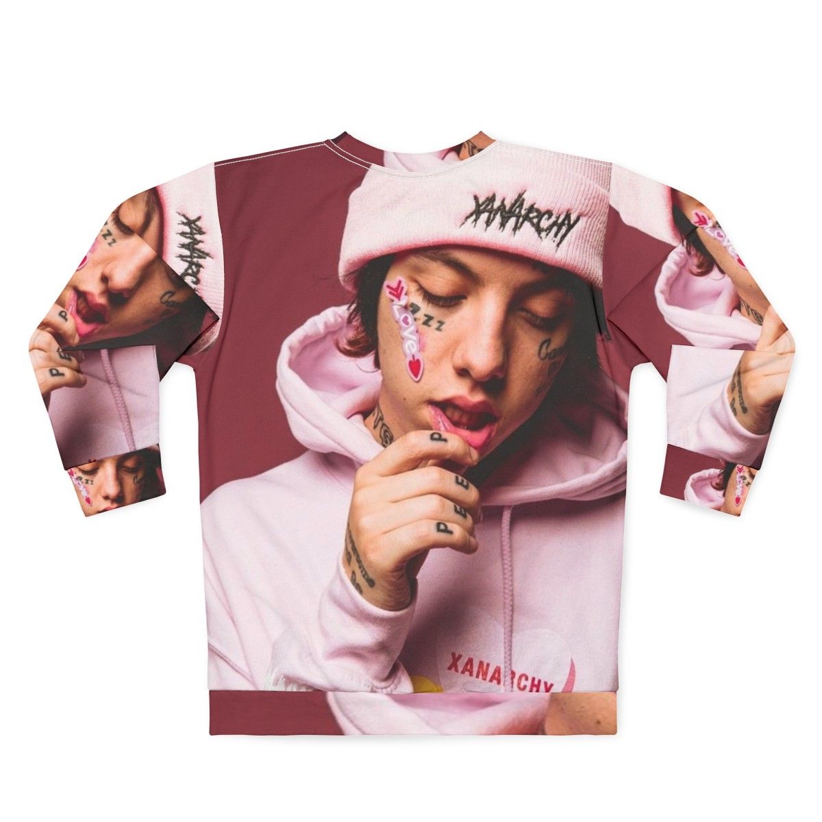 Lil Xan Rapper Sweatshirt - Back