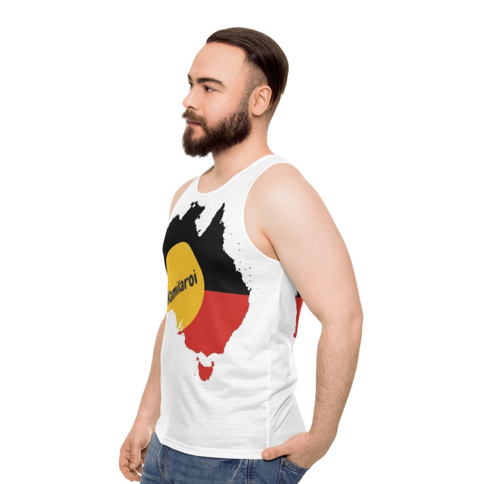 Kamilaroi Aboriginal Australian Unisex Tank Top - men side