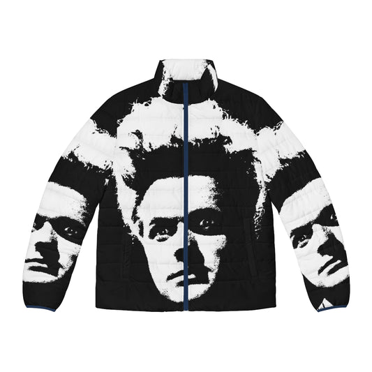 Eraserhead Puffer Jacket with avant-garde, surreal design inspired by David Lynch's cult classic film