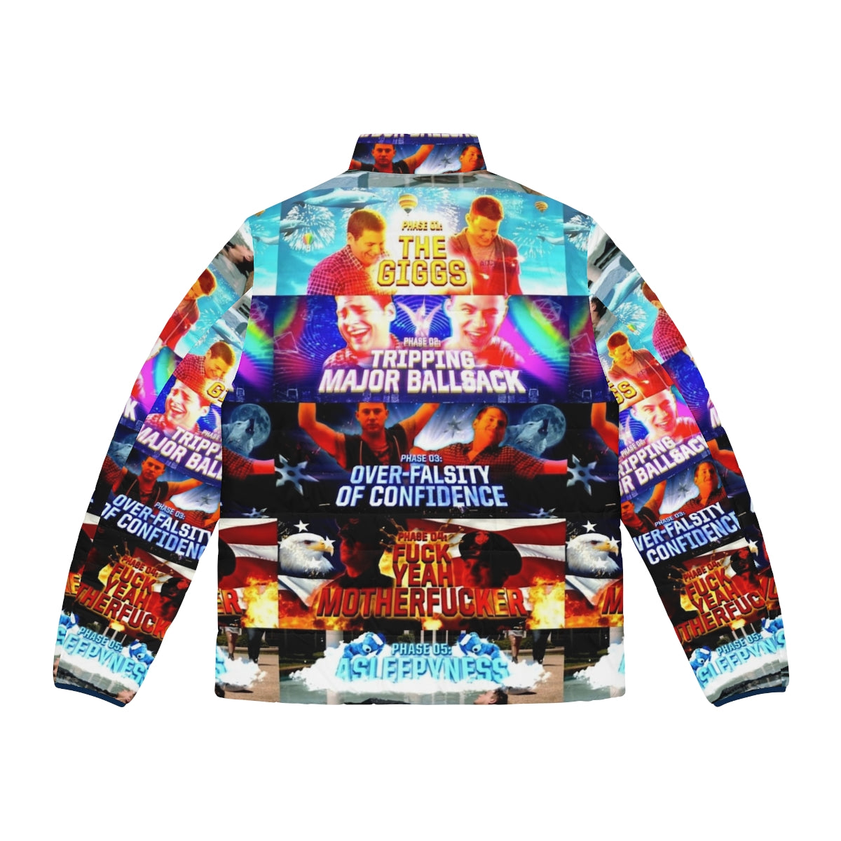 21 Jump Street inspired puffer jacket for high fashion pot culture - Back