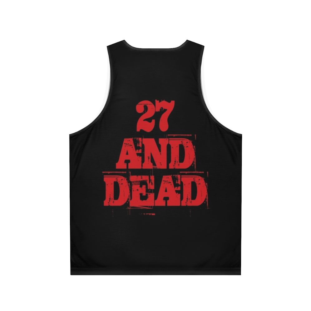 27 & Dead Unisex Retro Music Tank Top - Back