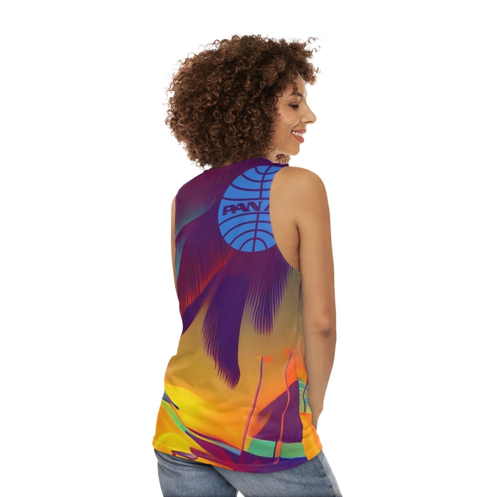 Retro Pan Am Unisex Tank Top - women back