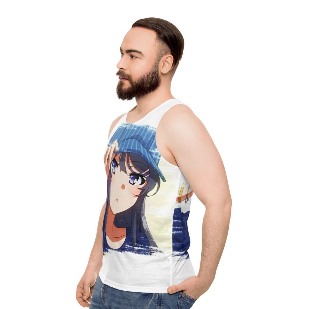 Mai Sakurajima Anime Unisex Tank Top - men side