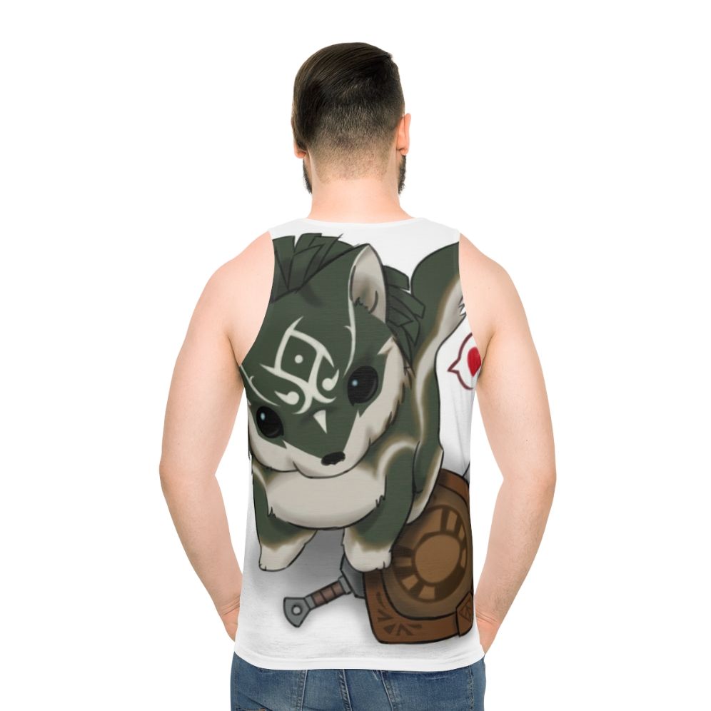 Zelda Wolf Link Unisex Tank Top - men back