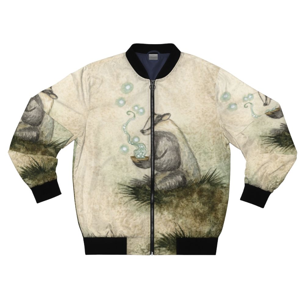 Badger Magick Bomber Jacket with fantasy elements and design