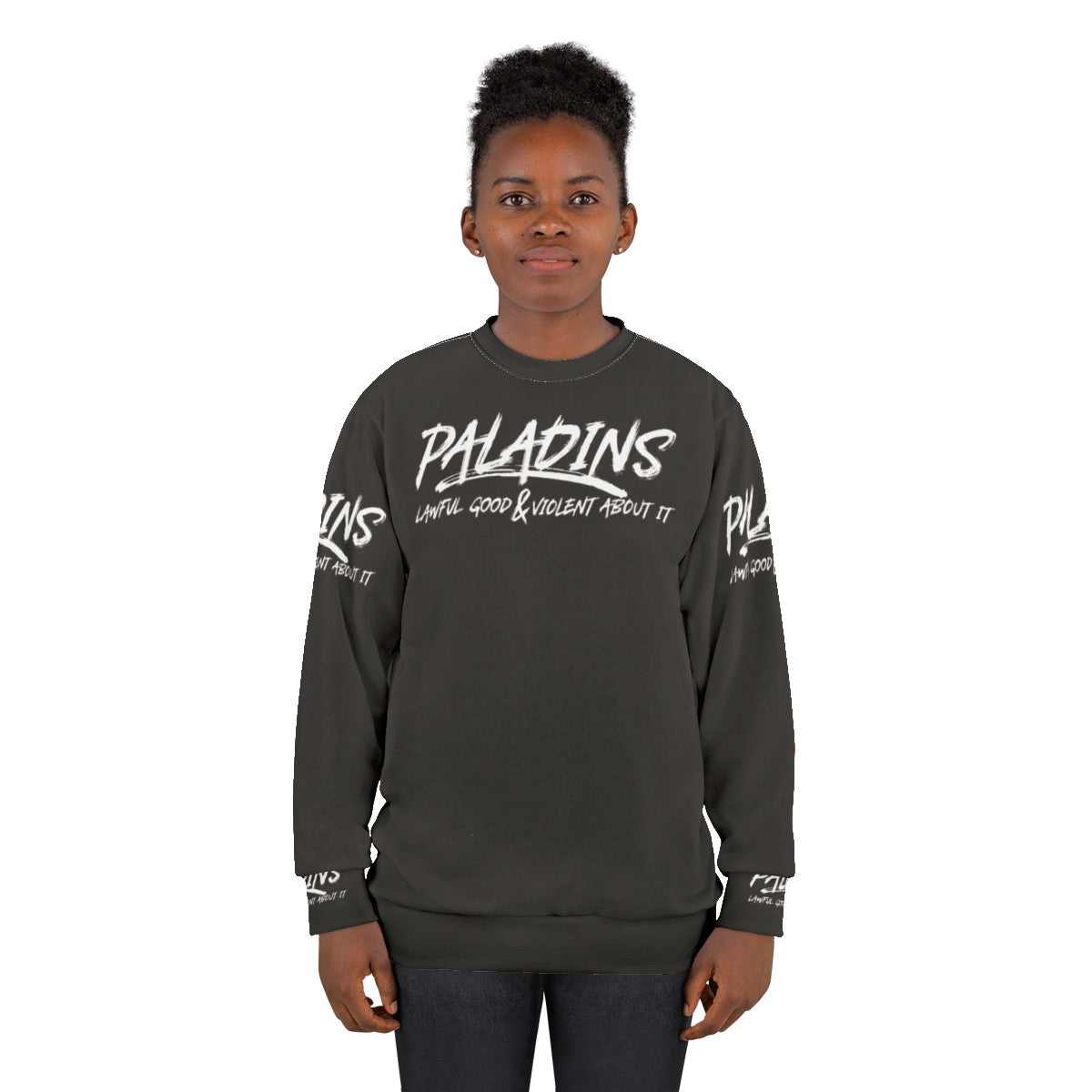 Paladins Lawful Good and Violent Dungeons and Dragons Sweatshirt - women