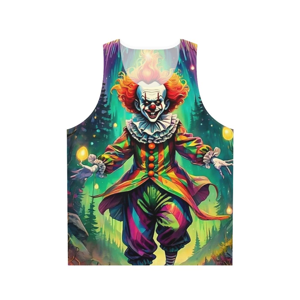 Scary clown unisex tank top